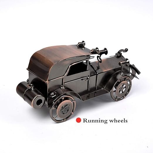 Generic AJMICO Antique Metal Car Model,Handcrafted Dratal Metal Vintage Car for Home Decor