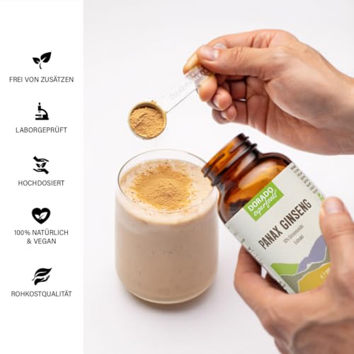 Ginseng-Pulver von Dorado Superfoods – Koreanischer Panax Ginseng