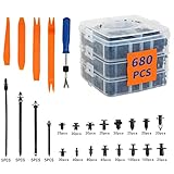 Kurala 680 PCS Car Push Retainer Clips 16 Most Popular Sizes Nylon Bumper Push Fasteners Rivet Clips Replacement Kit