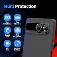 LiiLaa Kamera Schutzfolie für Sony Xperia 10 VII / 10 VIII, 3 Stück Kameraschutz 9H Härte Kamera Glas Folie Anti-Kratzen Linse Schutzglas - Schwarz – Ansicht 3