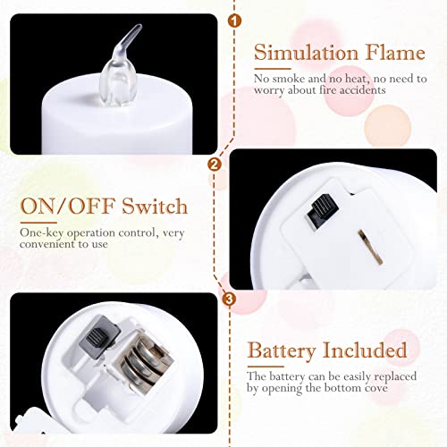 48 Pieces Halloween Color Changing Tea Lights With Batteries Long Lasting Battery Operated Led Flameless Tea Light Candles 7 Color Fake Candles For Party Decoration, White Base, No Flickering Light #TOP2