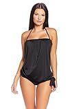 Octopus Elegante, Figurumspielende Damenmode/Neckholder/Bandeau Push Up Tankini mit Slip/Badeanzug f5119 Farbe: Tankini J(sw)-S4(sw) Schwarz, Gr. 40