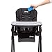 Jeep Classic Convertible 2-in-1 High Chair for Babies and Toddlers with Adjustable Height, Recline & Footrest - Dishwasher Safe Meal Tray, Midnight Black