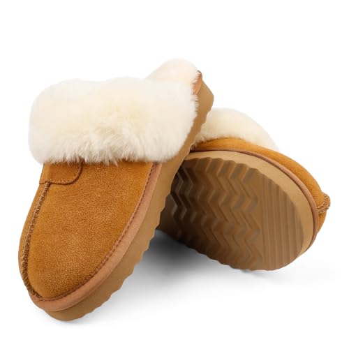 JOY IN LOVE Fuzzy Slippers for Women Memory Foam Flat Outdoor Indoor Faux Fur Cozy Slippers4