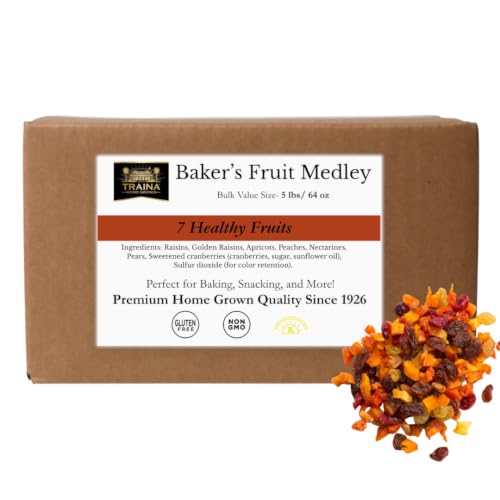 Traina Home Grown Baker’s Fruit Medley-Bulk Dried Fruit, Bulk (5lbs)