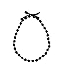 SCRDPRAD Colorful Class of 2025 Graduation Lei Kukui Nuts Lei Necklace Chunky Black Beaded Hawaiian Bow Necklace Imitation Kukui Nuts Necklace Graduation Gift Jewelry for Students Teacher-Black