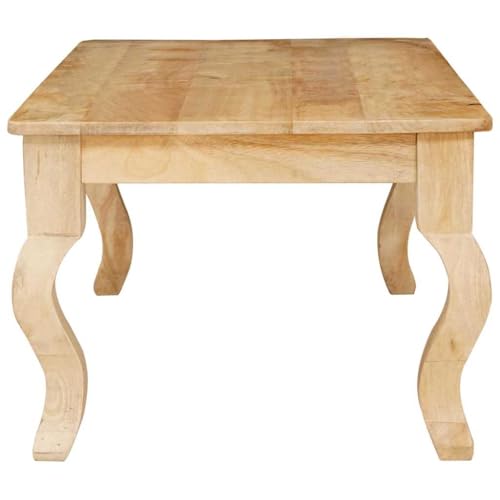 Table basse rectangulaire bois massif manguier marron 110x55cm - 7