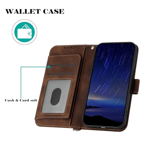 Netany Lanyard Case for Xiaomi Poco X4 Pro 5G, PU Leather Wallet Phone Case with Adjustable Crossbody Lanyard Strap - Image 3