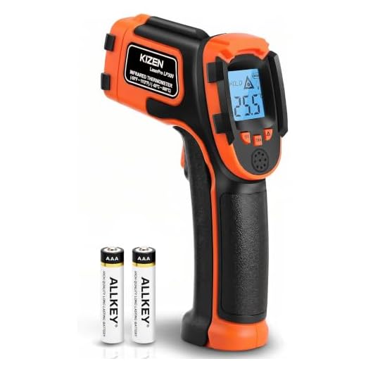 KIZEN Infrared Thermometer Gun (LaserPro LP300) - Handheld Heat Temperature Gun for Cooking, Pizza Oven, Grill & Engine - Laser Surface Temp Reader -58F to 1112F - NOT for Humans