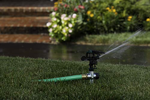 Melnor 65052-AMZ Plastic Pulsating Sprinkler on Metal Spike with QuickConnect Product Adapter Amazon Bundle image_1