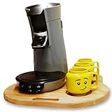 Streambrush Holz Unterlage (Ein echter Hingucker) - Gleitbrett & Ständer für Senseo Viva Kaffeepadmaschine I Perfekter Untersetzer aus massiven Buchenholz (XXL - Timmi)