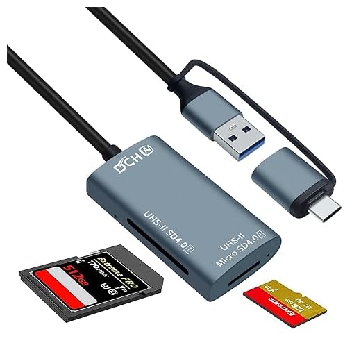 DCHAV UHS-II USB C to SD Card Reader USB 3.0 A OTG Adapter Dual Connector Converter for Micro SD TF SDHC SDXC Microsd Compatible with Computer PC Laptop SD 4.0 Camera Memory Card Android Phone Mac