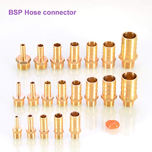 TopHomer BSP Hose Connector Brass Pipe Fitting 10mm Barb x G3/4 Male - Image 4