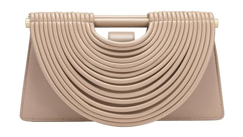 Sac à main de soirée chic tressé rigide doté d'une poignée sur le dessus moderne