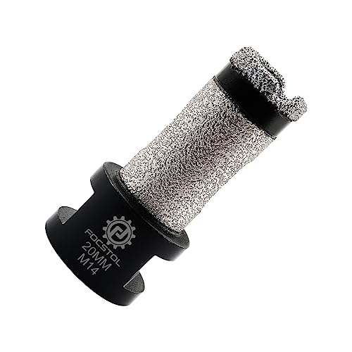 FOCSTOL Brocas Diamante 20mm - Broca Fresado Diamante para Porcelanico Cerámica Mármol Granito Piedra Cuarzo M14 Rosca