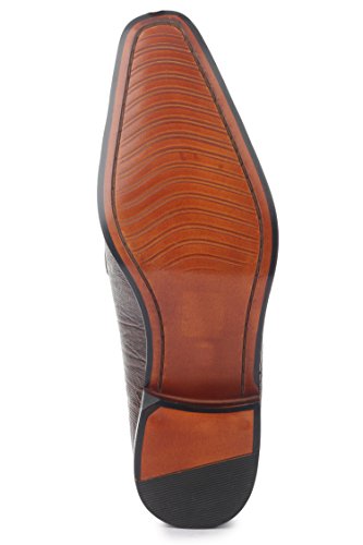 Image of LIBERTYZENO Mens Hornback Print Genuine Leather Lace Up Oxford Dress Shoes