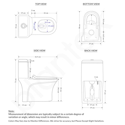Image of Plantex Siphonic Flush System Ceramic Commode /S Trap Western Toilet with Siphonic Vacuum Flush /One Piece Western Commode With Soft Close Toilet Seat (White - Ukrain)