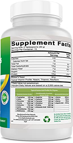 Best Naturals 100% Pure Brewers Yeast Powder - 16 Oz - Supports For Increased Breast Milk Supply During Breastfeeding, Lactation, Digestive Health #TOP4