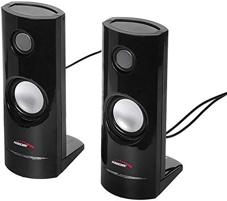 Audiocore AC860 Speaker Set USB Portable Bookshelf PC/Laptop/Tablet 8W 3.5mm