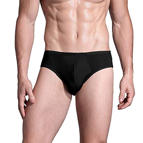 Joyunii Herren Slips Seide Unterhosen Schlüpfer Männer Unterwäsche seidenweich Briefs,3er Pack Cover