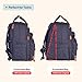 BabbleRoo Extra Large Diaper Bag Backpack, Expandable Baby Bag with Up to 50% More Capacity - Travel Essentials Baby Bag Tote with Changing Pad, Stroller Straps & Pacifier Case - Unisex, Denim Blue