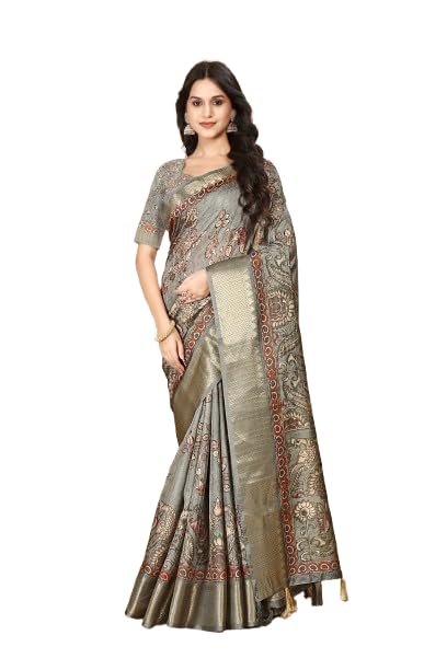 Dola Silk Saree with Blouse Piece Paisley Design,Handcrafted Tassels | Perfect for Festive Occasions | Dola Silk | Silk Saree | Cotton Silk Saree | Silk Saree Collection.-picture-41