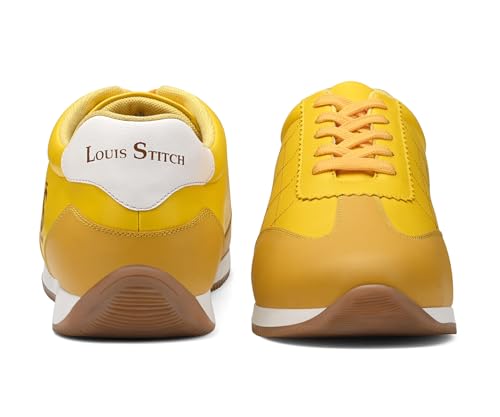 Image of LOUIS STITCH Men's Casual Lightweight Lace-Up Low-Top Sneakers for Men| Cushioned Comfort | Lightweight & Comfortable Casual Lace-Up Shoes | LSP-SNK-AVI010