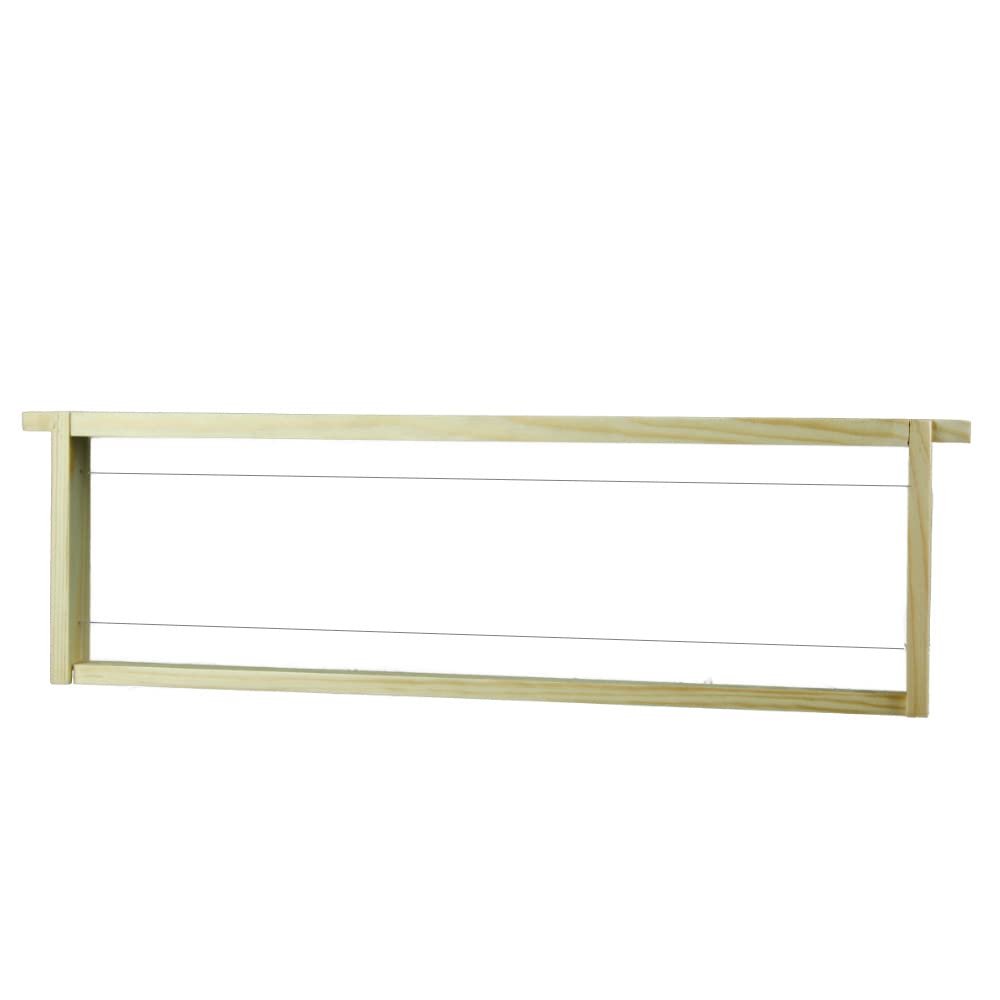 40x Dadant US Honigraum Rähmchen, Gerade Seitenteile, modifizierter Oberträger - aus Lindenholz, montiert, mit Edelstahldraht gedrahtet