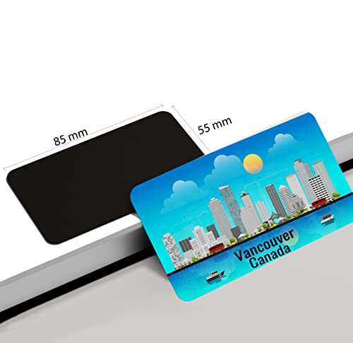 Image of dhcrafts Rectangular Rubber Fridge Magnet /Magnetic Card Blue Canada Vancouver Design Pack of 1 (8.6cm x 5.4cm)