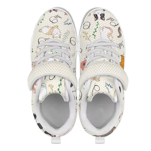 Tennis Shoes for Girls Breathable Comfortable Casual Athletic Sneakers Outdoor Non Slip Walking Hiking Shoes for Preschoolers Elementary Kids Size 11-153