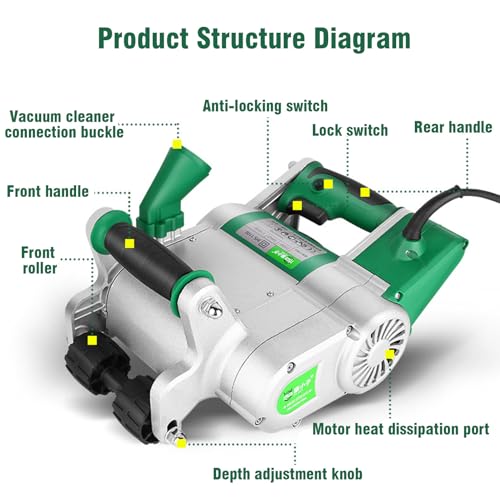 Cortadora concreta eléctrica del Chaser de la ranuradora de la pared Chaser 1100W que ranuraba la máquina para el poder del ranurado del ladrillo Groover Albañilería, 35Mm