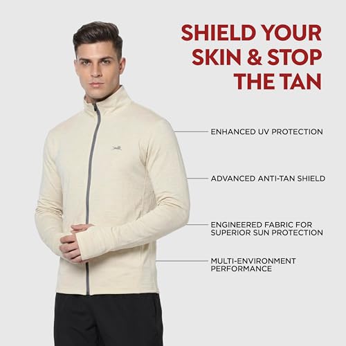 Image of TVS Sunscreen Jacket for Men | UPF 50+ UV Protection | Lightweight & Breathable Jacket with Odor Control Technology | Anti-Tan Shield Formula