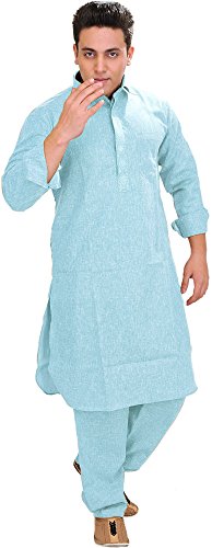 Image of Exotic India Men's Cotton Kurta Pyjama