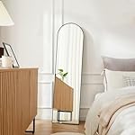 Arched Full Length Mirror, 59"x 16" Floor Mirror With Aluminum Alloy Thin Frame, Hanging or Leaning for Wall Bedroom Dressing, Home Decor, Black - Image 4