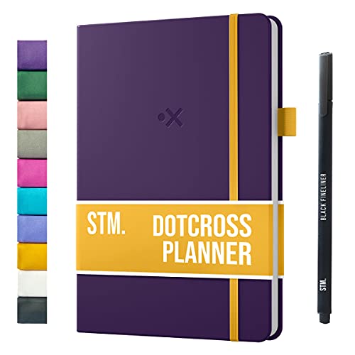 A5 DotCross Planner (formerly Bullet Planner) by Scribbles That Matter - Weekly and Monthly Planner - Part Planner Part Journal for your Mental Calm - Undated Day Planner / Organizer Planner Notebook