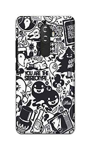 Image of Printed Hard Back Cover Case for Lenovo K8+ Plus Back Cover (Mixed Cartoon) -1302