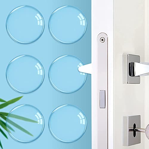 6 protectores de pared de goma transparentes para puerta de puerta y puerta de armario Cover