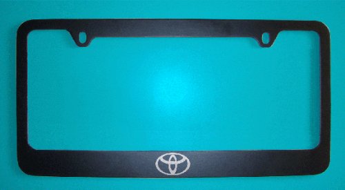 Toyota Logo Black License Plate Frame (Zinc Metal) - //coolthings.us
