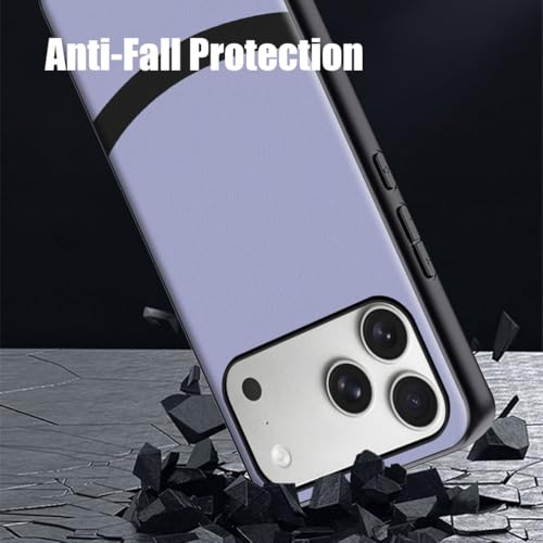 Coque en cuir iPhone 17 Pro Max noir à design blocs de couleurs