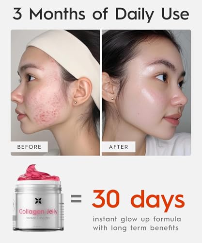 Image of REVO Collagen Jelly - Korean Anti-Aging Plumping Formula with Hydrolyzed Collagen, Niacinamide, Hyaluronic Acid & Vitamin C - Skincare for Glass Glow Skin, Wrinkle Repair & Even Tone (1.76 Fl Oz)