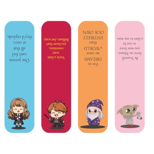 Image of Zesta Magnetic Bookmark Set of 7 | Aesthetic Book Mark for Reading | Cute Anime Bookmarks for Kids, Students | Book Accessories for Novels, Gifts for Readers(Harry Potter Magnetic Bookmark, 9X2.5 Cms)