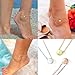 ChicSilver 925 Sterling Silver Hypoallergenic Boho Beach Foot Chain Adjustable Dot Round Circle Ankle Bracelet Bohemian Barefoot Jewelry for Women
