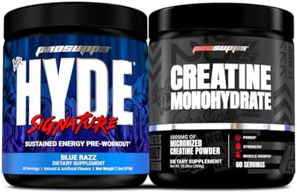 PROSUPPS Hyde Signature Sustained Pre-Workout, Blue Razz, 30-Serv...