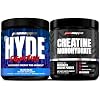 PROSUPPS Hyde Signature Sustained Pre-Workout, Blue Razz, 30-Servings and Creatine 300 Bundle