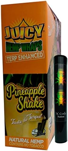 DC Crafts Nation Child Resistant Protector with Juicy Jays Pineapple Shake Wraps Box - rastaskull