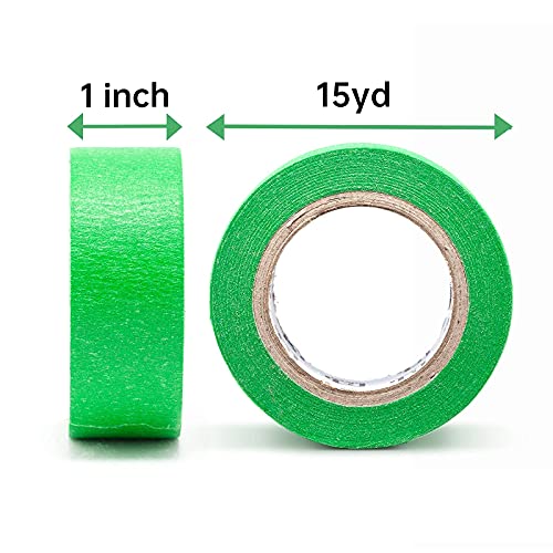 Quassi Colored Masking Tape, No Residue Painters Tape 12 Colors, Vibrant Rainbow Color For Artist Teacher, Arts And Crafts Diy, 1 Inch By 15 Yards, 12 Rolls #TOP1