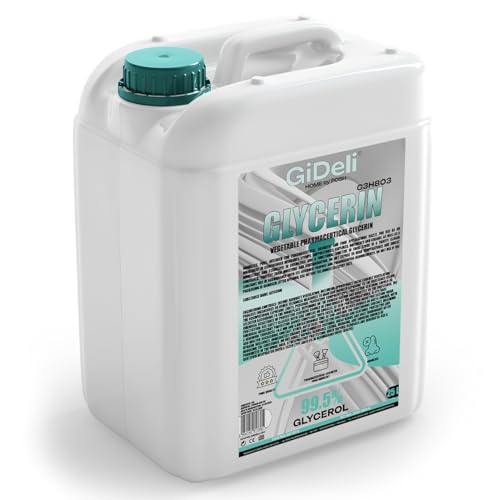 GiDeli Glicerina 99,5% pura 25 l glicerina VG grado farmacéutico E422 vegetal, vegano, de color, inodoro