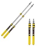 Bates- Extension Pole, 1.4 to 3 Ft Pole, 2 Pack, Yellow, ‎Paint Roller Extension Pole for Painting