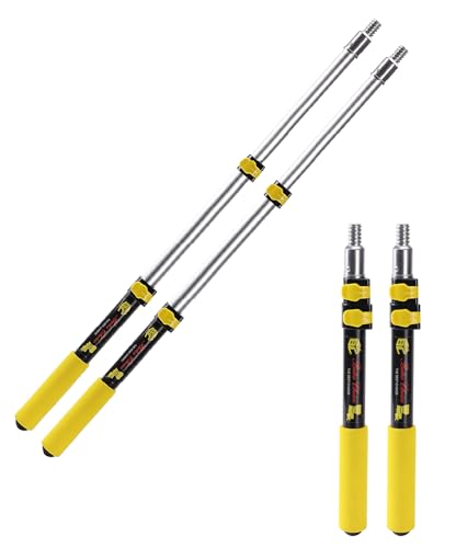 Bates- Extension Pole, 1.4 to 3 Ft Pole, 2 Pack, Yellow, ‎Paint Roller Extension Pole for Painting