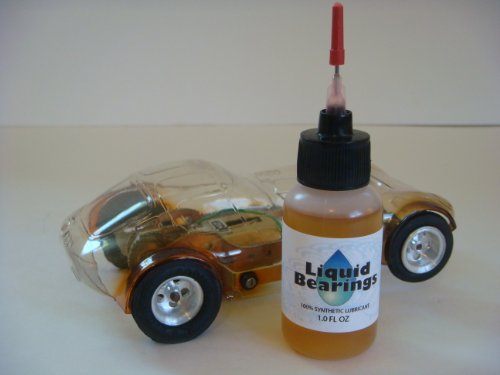 Liquid Bearings, 100%-Synthetic Oil for All 1/32 Scale Slot Cars, Makes Cars Faster!!